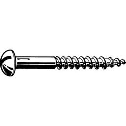 Woodscrew, Self Tapping - Brass - Grade Cu2/Cu3 - Slotted - Round Head - DIN 96 thumbnail-2