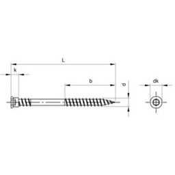 Woodscrew, ST (self Tapping) - A4 Stainless - Terrace Screw With Cylindrical Head thumbnail-1