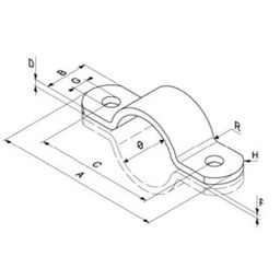 Metric Half Pipe Hose Clamps  thumbnail-1