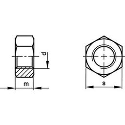 Hexagon Nut, Metric - Galvanised Steel - Grade 8 - DIN 934 
 thumbnail-1