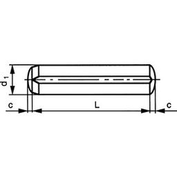 Grooved Pin, Metric - A1 Stainless - Full Length Parallel with Chamfer - DIN 1473 thumbnail-1