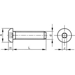 Socket Head Button Screw, BSW - Steel - Grade 10.9 - ISO 7380-1 thumbnail-3