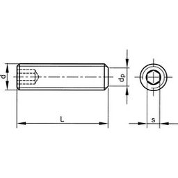 Socket Set Screw, Metric - A4 Stainless - Grade 70 - Flat Point - DIN 913 thumbnail-1