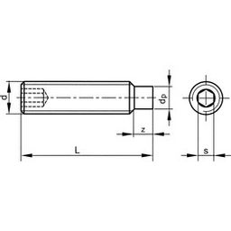 Socket Set Screw, Metric - Stainless- A2 - Dog Point - DIN 915 thumbnail-1