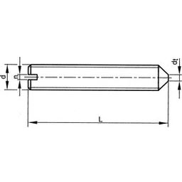 Slotted Set Screw, Metric - A1/A2 Stainless - Cone Point - DIN 553 thumbnail-1