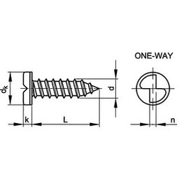 Security Self Tapping Screw- Stainless Steel A2 - Clutch Head - Metric thumbnail-0