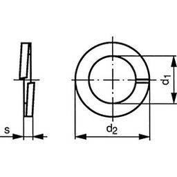 Square Single Coil Spring Washers, Metric thumbnail-1