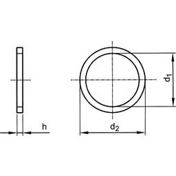 Annealed Sealing Ring Washers, Metric - Copper - Grade h=1.0mm - DIN 7603 A thumbnail-2