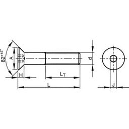 Socket Head Countersunk Screw - Inch - UNC - Grade 10.9 - Self Colour - DIN 7991 thumbnail-2