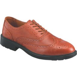 S76SM Brogue Safety Shoes, Brown thumbnail-0