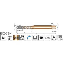 Series EX00 HSS-E Spiral Flute Machine Tap - Metric 
 thumbnail-1