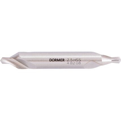 A200, Centre Drill, 2.5mm x 6.3mm, High Speed Steel, Uncoated