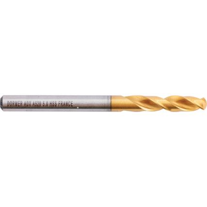 A520, Stub Drill, 5mm, High Speed Steel, TiN