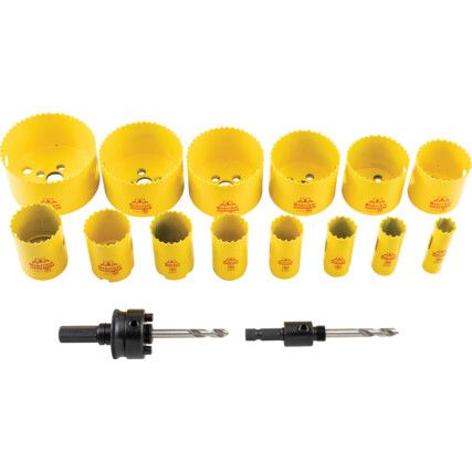 UNIVERSAL FAST CUT HOLESAW KIT 16PC, 16MM-76MM, KFC14021