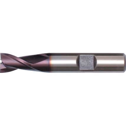 3663, Short Slot Drill, 6mm, 2fl, Weldon Flat Shank, Cobalt High Speed Steel, Fire