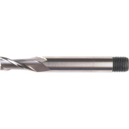 S231T, Long Slot Drill, 12mm, 2fl, Threaded Shank, Cobalt High Speed Steel, Bright