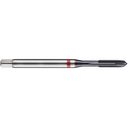 E256, Machine Tap, M5 x 0.8mm,  Metric Coarse, Spiral Point, Powdered Metal Cobalt High Speed Steel, TiAlN, Red