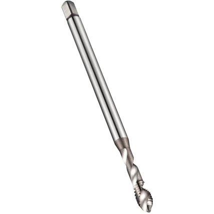 E605, Machine Tap, M10 x 10mm, Spiral Flute, High Speed Steel, Bright