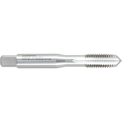 E500, Second Tap, M10 x 1.5mm, Straight Flute, Metric Coarse, High Speed Steel, Bright