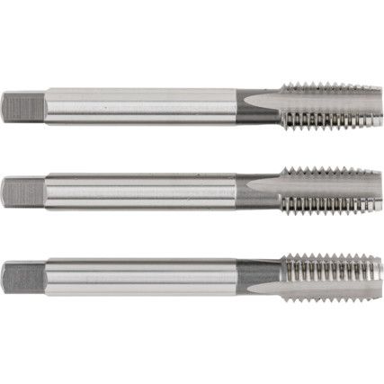 Hand Tap Set , E500, M12 x 1.75mm, Metric Coarse, High Speed Steel, Bright, Set of 3