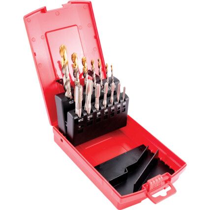 L115 101,  M3-M12, Tap and Drill Set, 14 piece