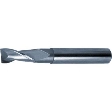 3195, Regular, Slot Drill, 10mm, 2fl, Plain Round Shank, Carbide, Bright