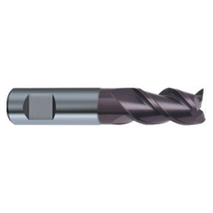 5574, Short Mini Slot Drill, 6mm, 3fl, Weldon Flat Shank, Carbide,