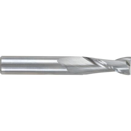 Regular, Slot Drill, 10mm, 2fl, Plain Round Shank, Carbide, Bright