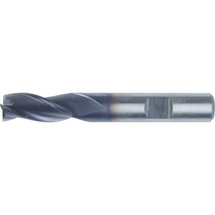 6, Regular, Slot Drill, 10mm, 3fl, Weldon Flat Shank, Cobalt High Speed Steel, TiAlN