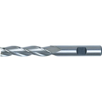 07, Long Series, Slot Drill, 3mm, 3 fl, Weldon Flat, Cobalt High Speed Steel, Uncoated