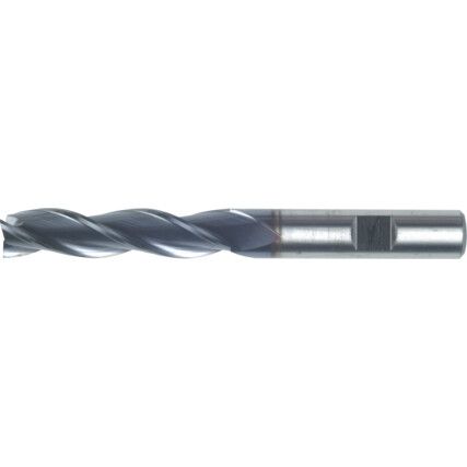 07, Long Series, Slot Drill, 3mm, 3 fl, Weldon Flat, Cobalt High Speed Steel, TiCN