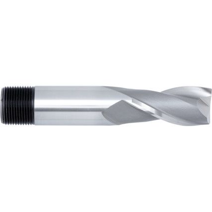 29, Regular, Slot Drill, 20mm, 2fl, Threaded Shank, Cobalt High Speed Steel, Uncoated