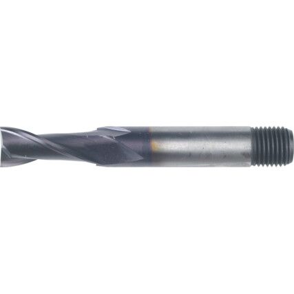 10.00mm HSS-Co 8% 2 Flute Threaded Shank Slot Drills - TiCN Coated