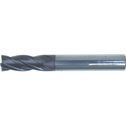 68, End Mill, Long, 3mm, Plain Round Shank, 4fl, Carbide, AlTiN