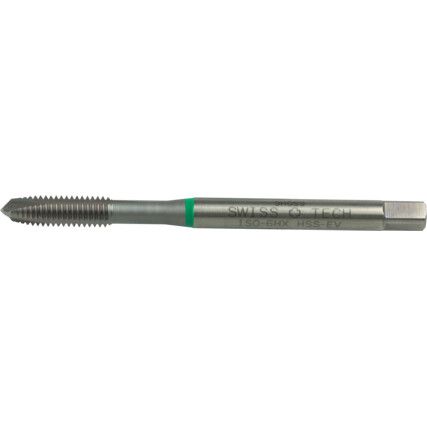 Machine Tap, M8 x 1.25mm, Metric Coarse, Spiral Point, Vanadium High Speed Steel, Nitride, Green