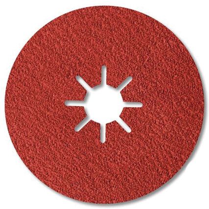 siabite X 4570, Fibre Disc, 115 x 22mm, Star Shaped Hole, P80, Ceramic Aluminium Oxide