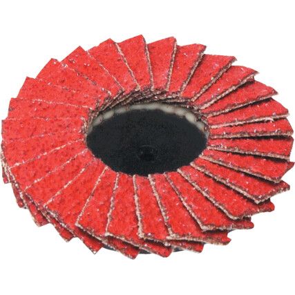 CERAMIQ, Flap Disc, R-TYPE, 50 x 6mm, Flat (Type 27), P40, Aluminium Oxide