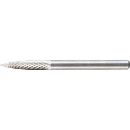 B5-0312, Rotary Burr, Bright, Cut 3 - Rapid Cut, Conical