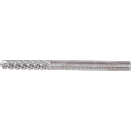 Carbide Burr, Uncoated, Cut 9 - Chipbreaker, 3mm, Ball Nosed Cylindrical