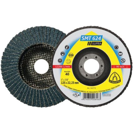 322768 SMT624 115X22,23MM 80 GRIT ZIRCONIUM FLAP DISC