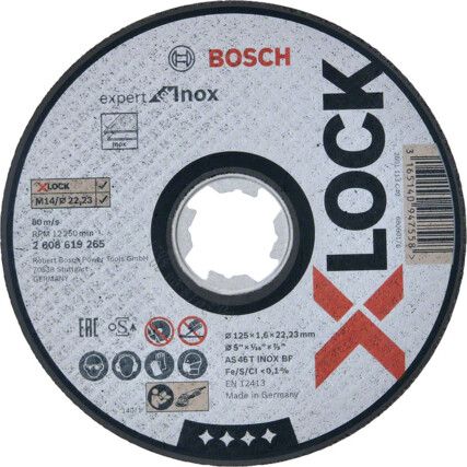 Cutting Disc, X-Lock Expert, 46-Fine/Medium, 115 x 1.6 x 22.23 mm, Type 41, Aluminium Oxide