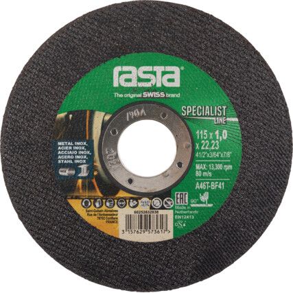 2342RA, Cutting Disc, Specialist Line, 36-Medium, 180 x 1.6 x 22.23 mm, Type 41, Aluminium Oxide