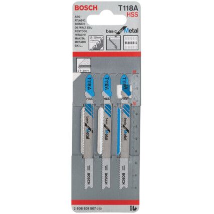 2608631507 T118A (PK-3) JIGSAW BLADES