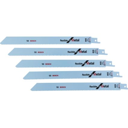 S 1122 BF Flexible for Metal Sabre Saw Blades 225 x 19 x 0.9mm (2608656019) PK-5