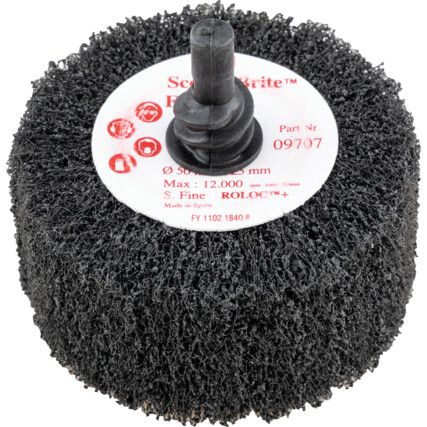 09707, Non-Woven Brush, FF-ZR, 50 x 25mm, Roloc,  Fine, Aluminium Oxide