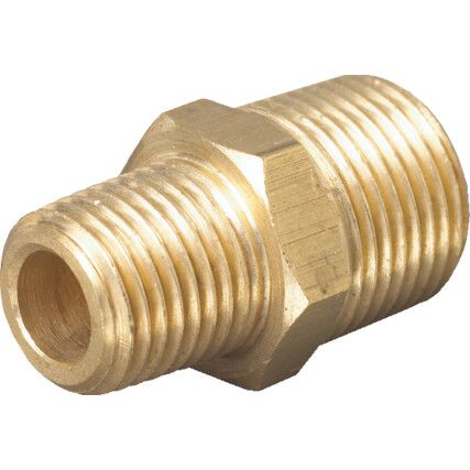 Hn6-6Nb 3/8 X 3/8 Brass Hexagon Npt Nipple