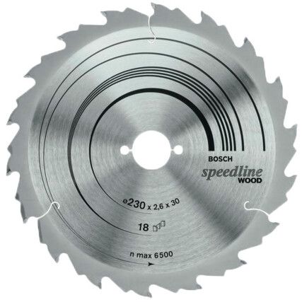 230 x 30mm Speedline for Wood  Circular Saw Blade 30T (2608640805)