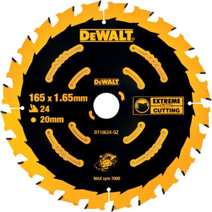 DT10624-QZ Extreme™ Cordless Circular Saw Blade 165 x 20mm x 24T