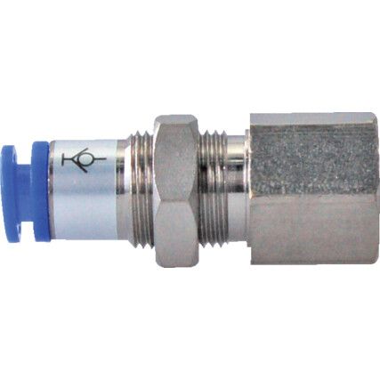 KCE06-02 BULKHEAD COUPLER & CHECK VALVE 6mm