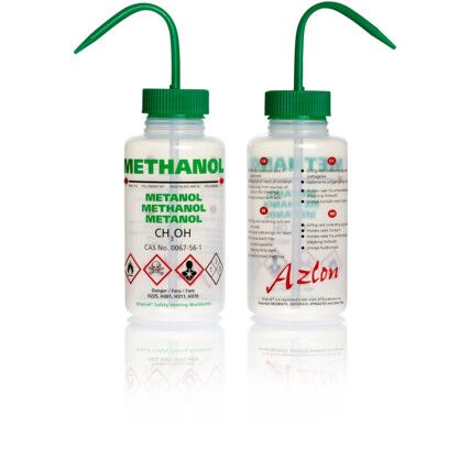 WASH BOTTLE, MULTILINGUAL 500ml - METHANOL